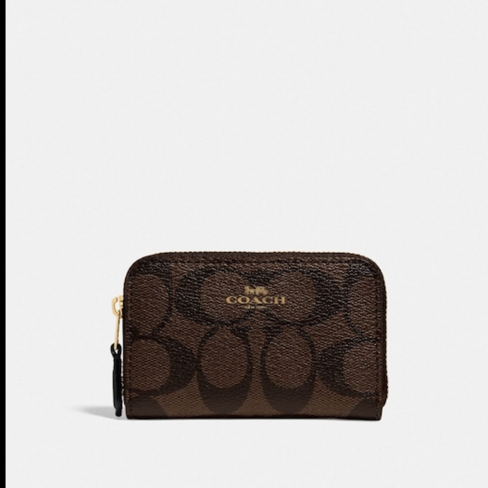 NWT Coach Coin Case in Signature Canvas